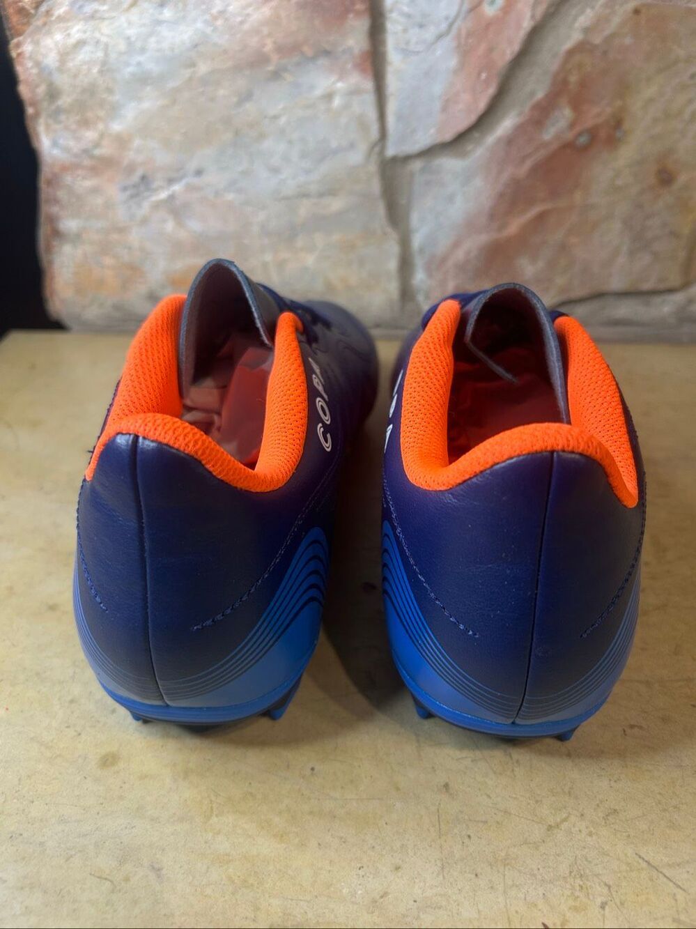 Adidas Copa Sense 4 Flexible Ground Soccer Cleats Navy Blue Orange Men's Size 10 - Picture 3 of 8